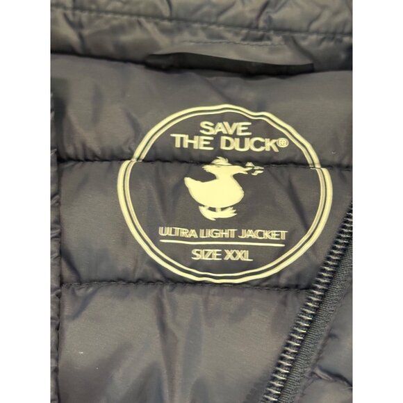 Save The Duck Men's Remo Water Resistant Packable Puffer Vest Black Size XXL - Picture 5 of 6